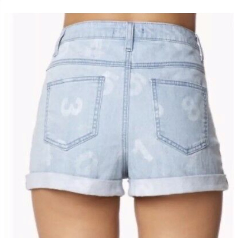 Forever21 number print shorts